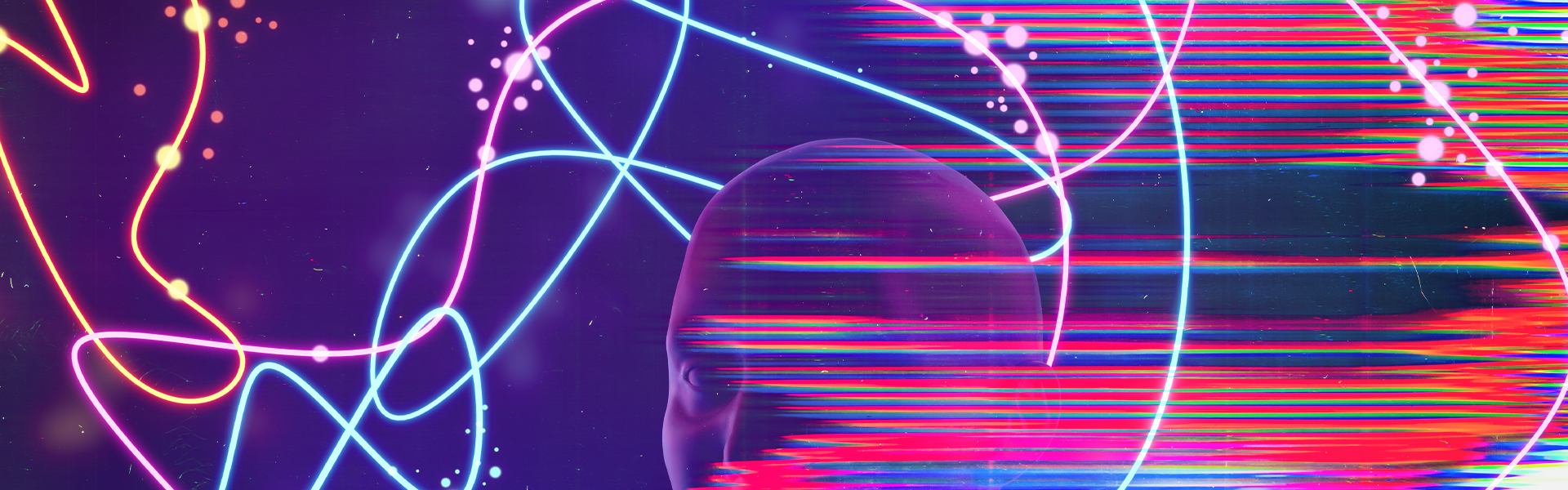 AI glitching graphic