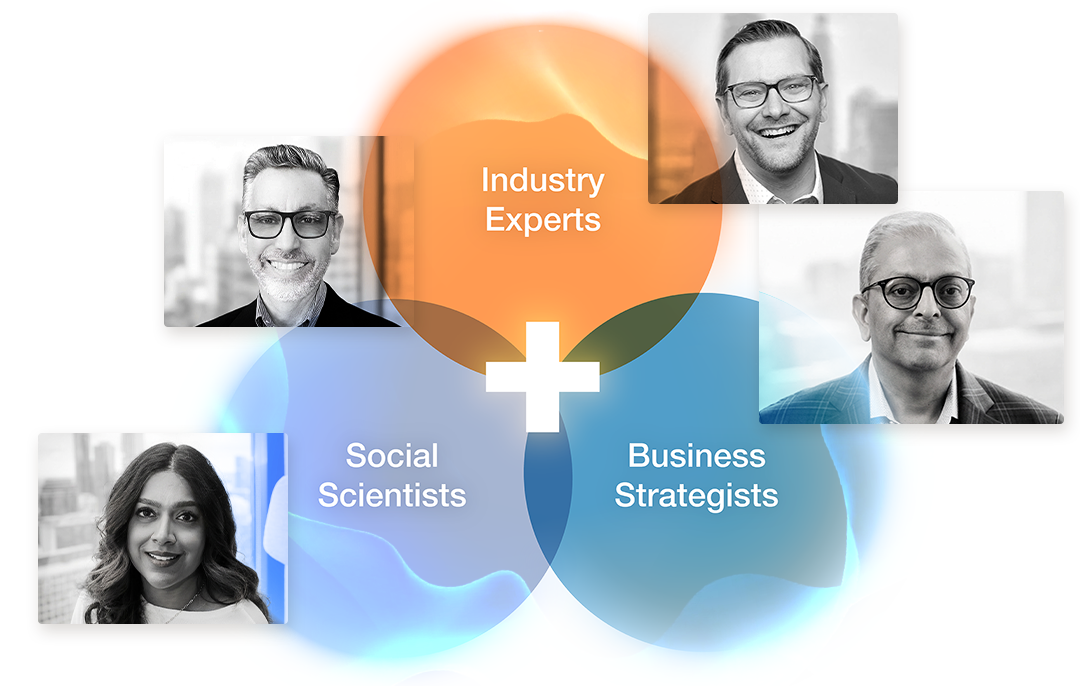 Expertise overlap: industry experts, social scientists, business strategists